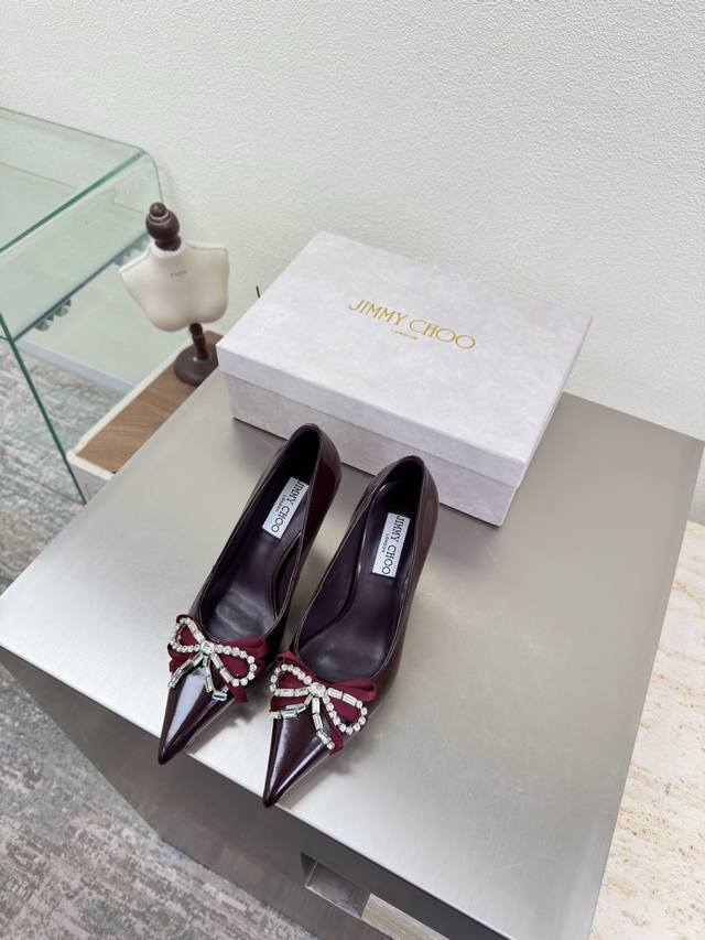 Butterfly Rhinestone Buckle Accessory Single Shoes Series Jimmy Choo Collins St