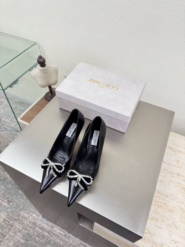 Butterfly Rhinestone Buckle Accessory Single Shoes Series Jimmy Choo Collins St