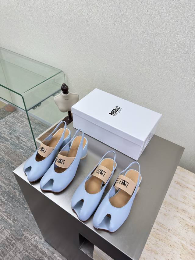 Apple head fish mouth elastic logo Mary Jane latest little 6 mid heel 7Cm flat