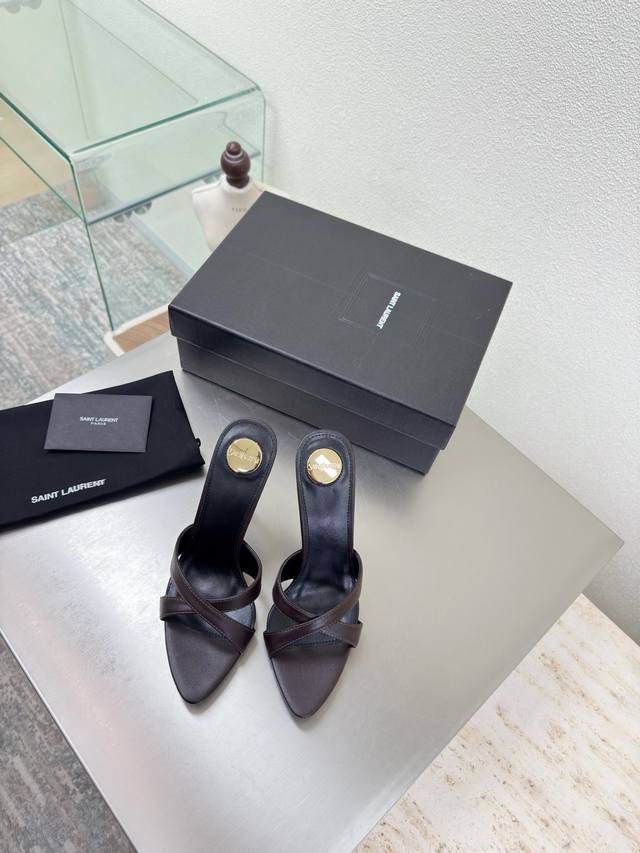 YSL Minimalist High-Heeled Sandals 10.5 Cm Heel Height Yvette Saint Laurent Logo