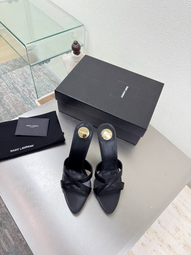 YSL Minimalist High-Heeled Sandals 10.5 Cm Heel Height Yvette Saint Laurent Logo