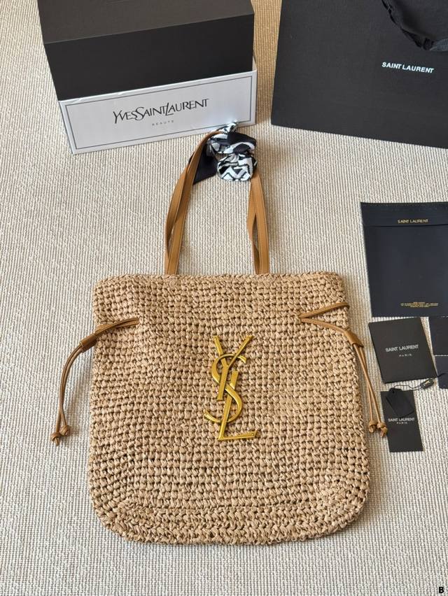 Ysl Woven Tote Bag Casual, Versatile, Light And Practical! Looks Great On The Up