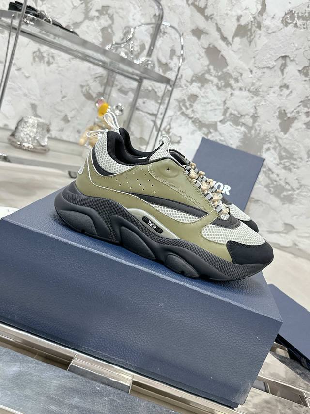 Top-Tier Version!!! Dior Classic B22 Series Mesh Casual Sports Shoes Dad Shoes O