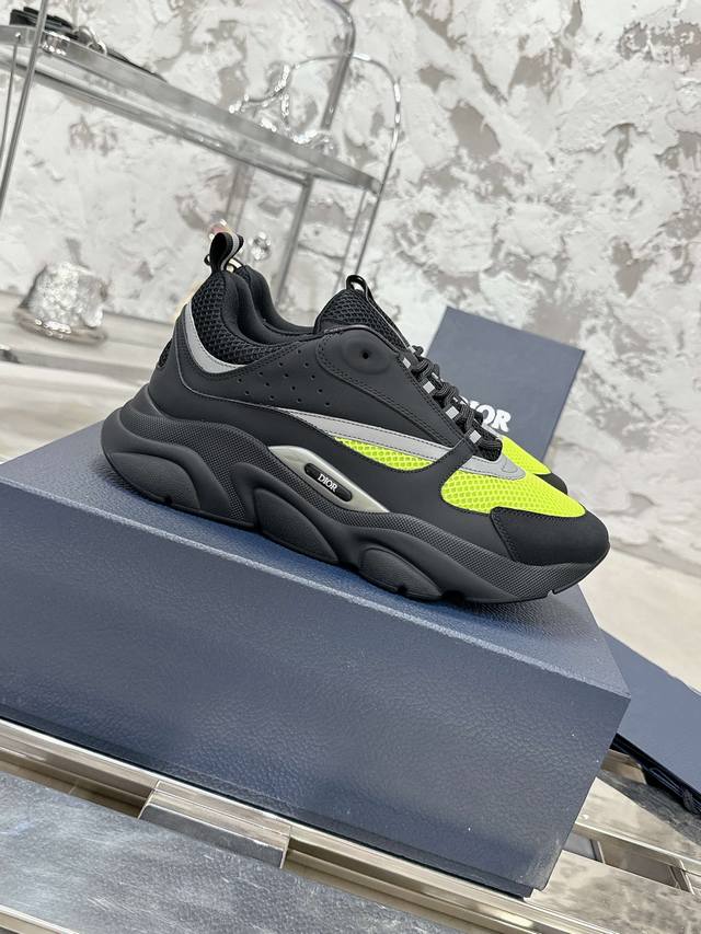 Top-Tier Version!!! Dior Classic B22 Series Mesh Casual Sports Shoes Dad Shoes O