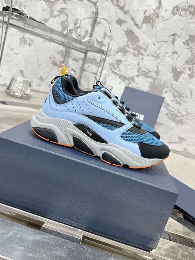 Top-Tier Version!!! Dior Classic B22 Series Mesh Casual Sports Shoes Dad Shoes O