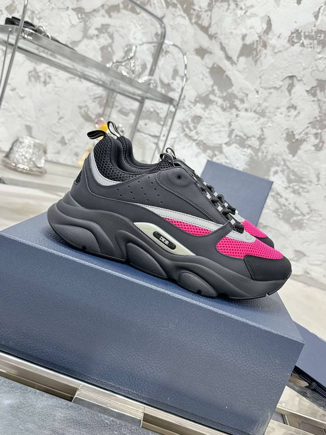 Top-Tier Version!!! Dior Classic B22 Series Mesh Casual Sports Shoes Dad Shoes O