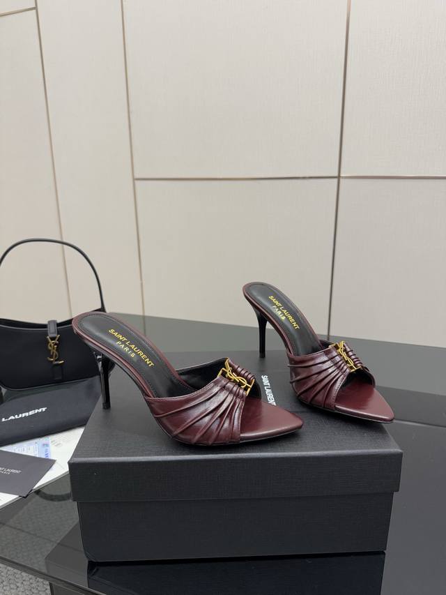 Ysl Saint Laurent Summer Fish-Mouth High-Heel New Arrival Runway-Style High-Heel