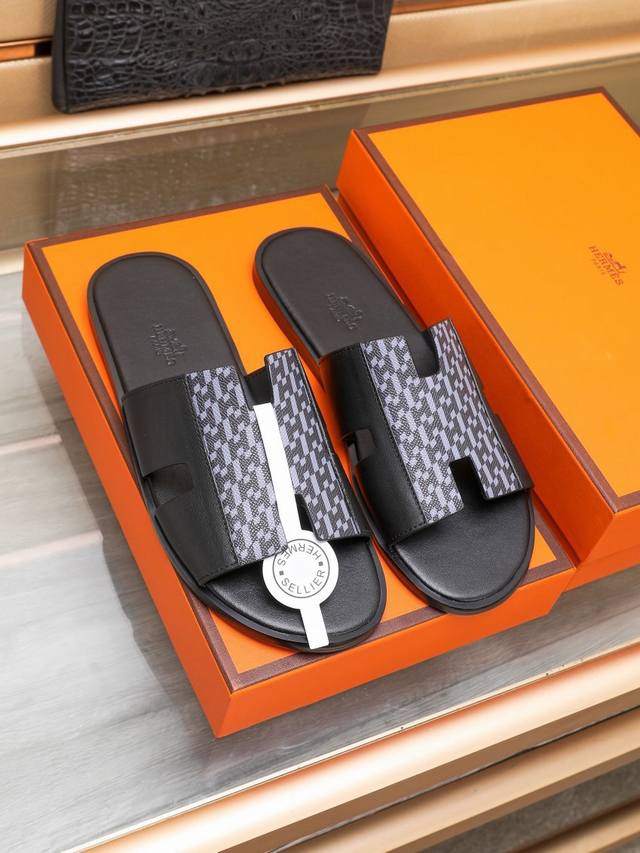 Factory Price Men's Men's Sports Original Hermes High-quality Slippers 1:1 Custo